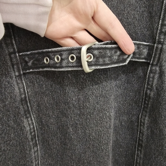 Levi's Tuli Denim Button Down Mini Dress Black Stonewash Size S - Picture 14 of 17